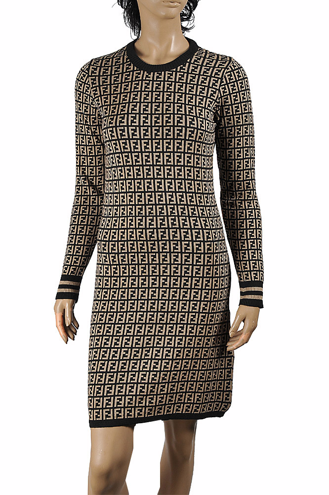 FENDI soft knitted long sleeve dress 35